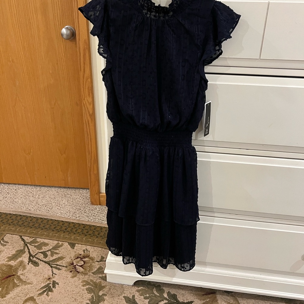 BCX Midnight Blue Textured Dress